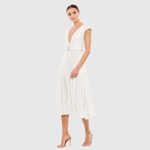 Gorgeous Cap Sleeve Belted Midi Dress